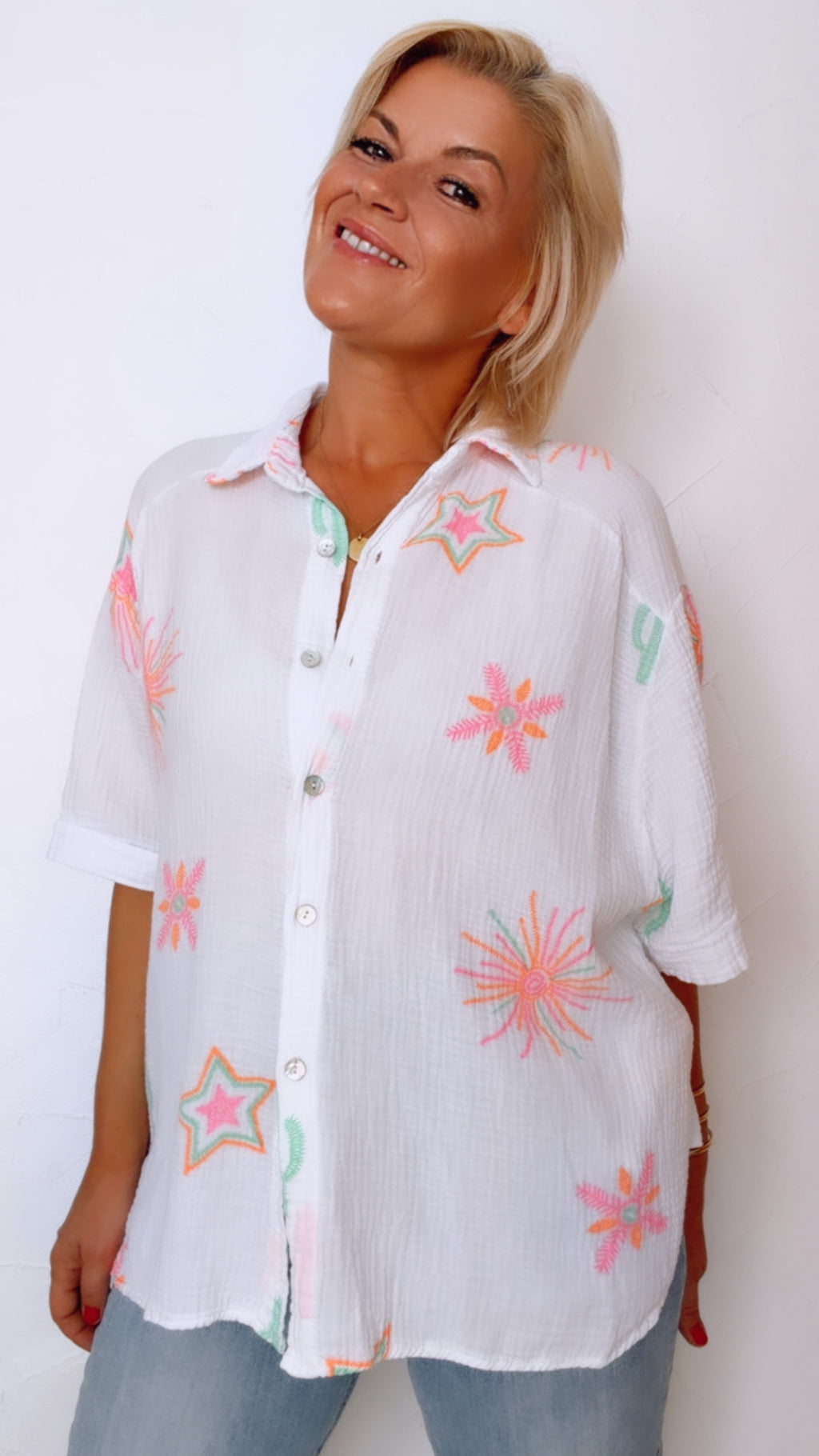 Chemisier BONDI imprimé 100% Gaze de coton