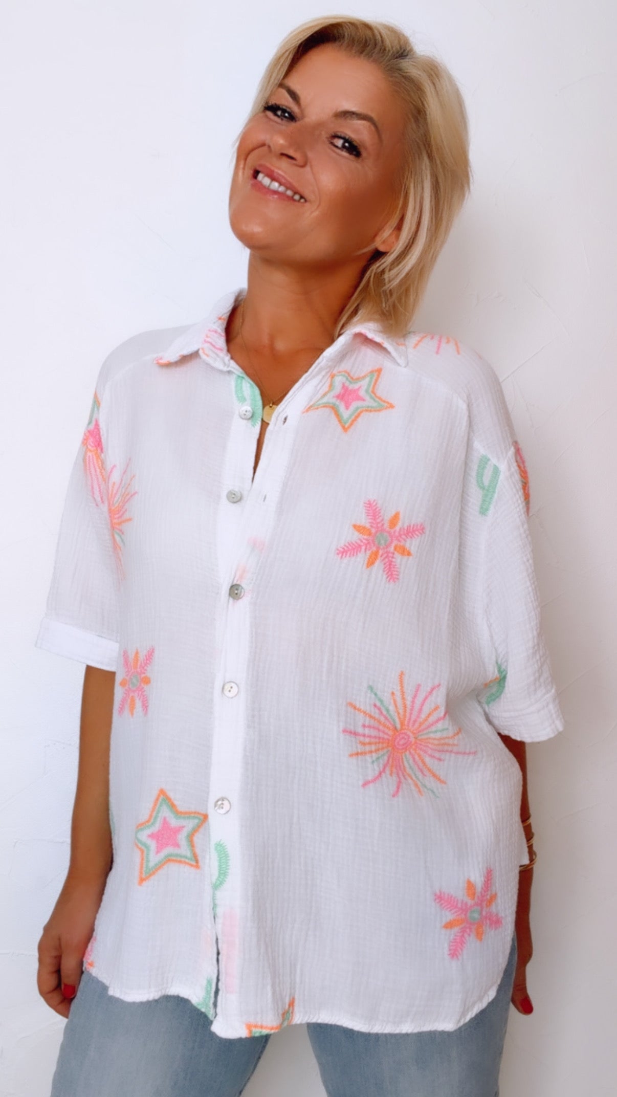 Chemisier BONDI imprimé 100% Gaze de coton