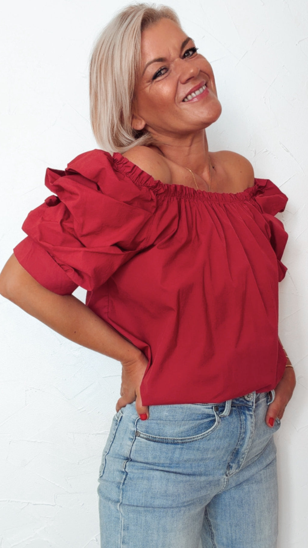 Blouse SIENNA framboise 100% Coton
