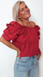 Blouse SIENNA framboise 100% Coton