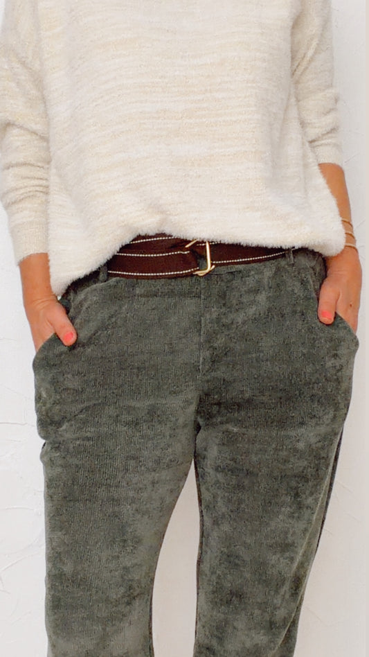 Pantajogg MARINE en nid d’abeille  kaki