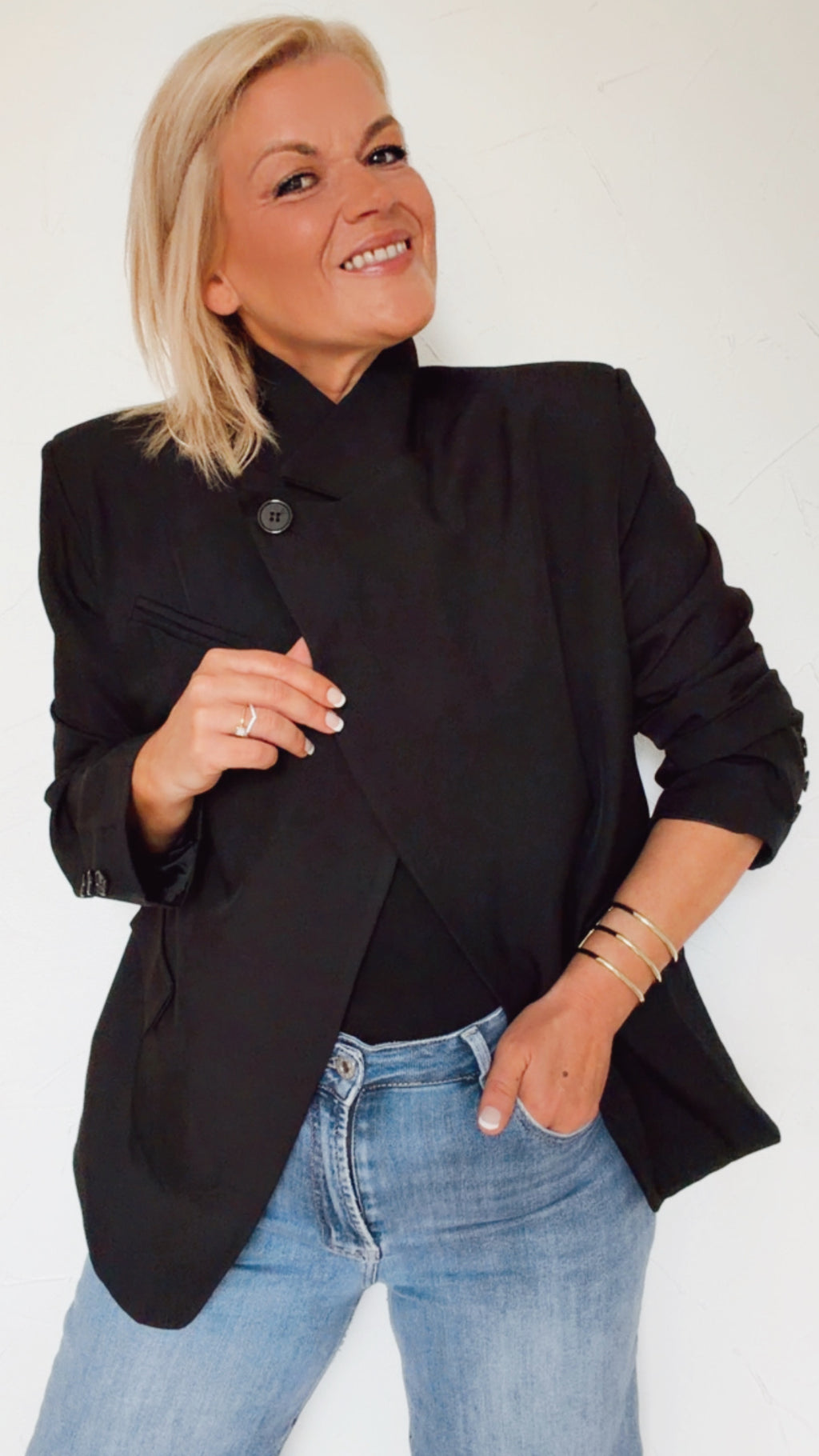 Blazer IVY asymétrique noir