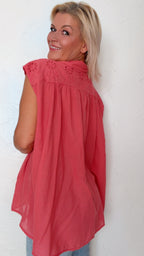 Blouse NOÉLIE framboise 100% Coton