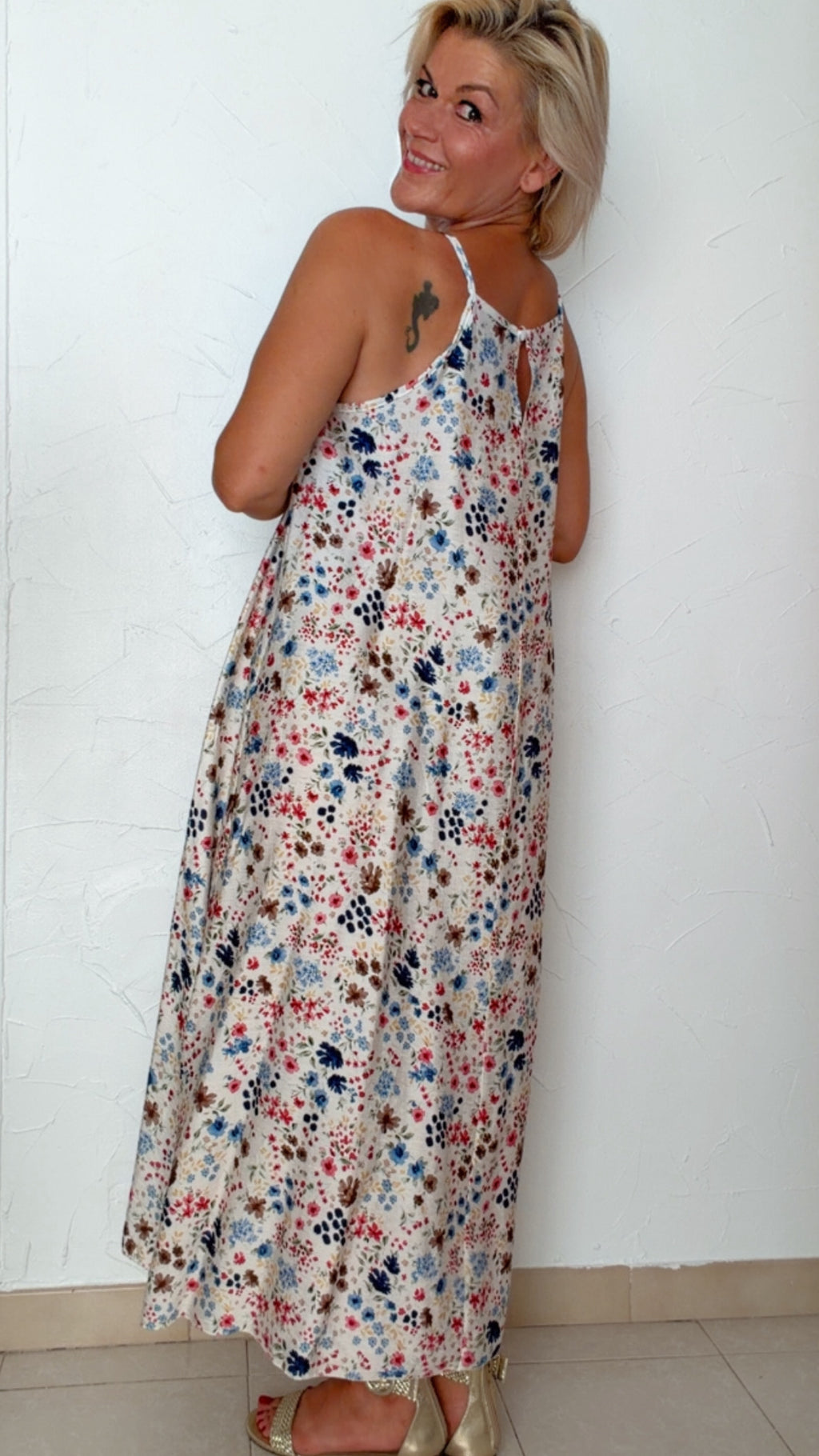 Robe longue DAPHNÉ imprimée