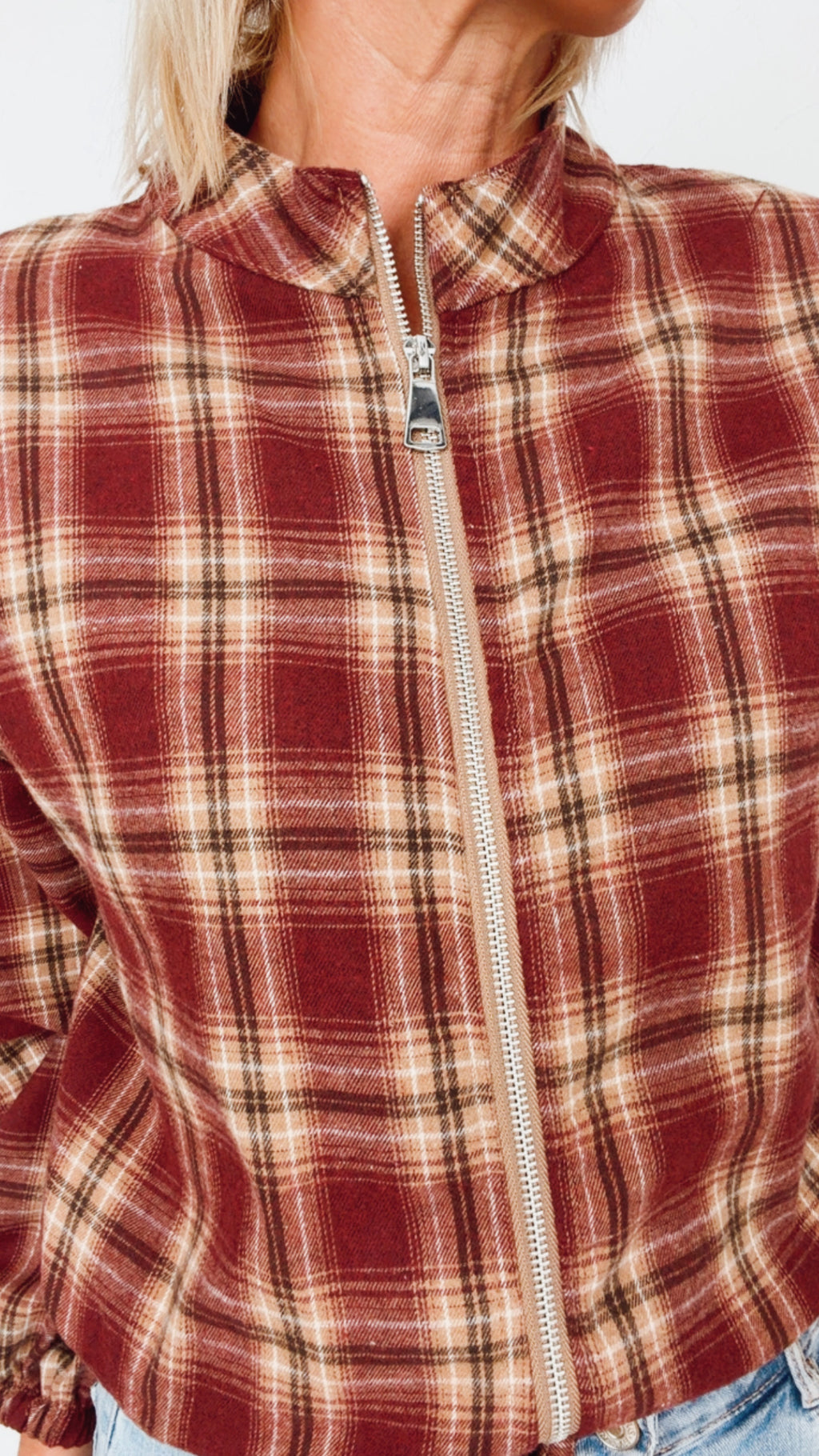 Veste Bomber MARTY en tartan