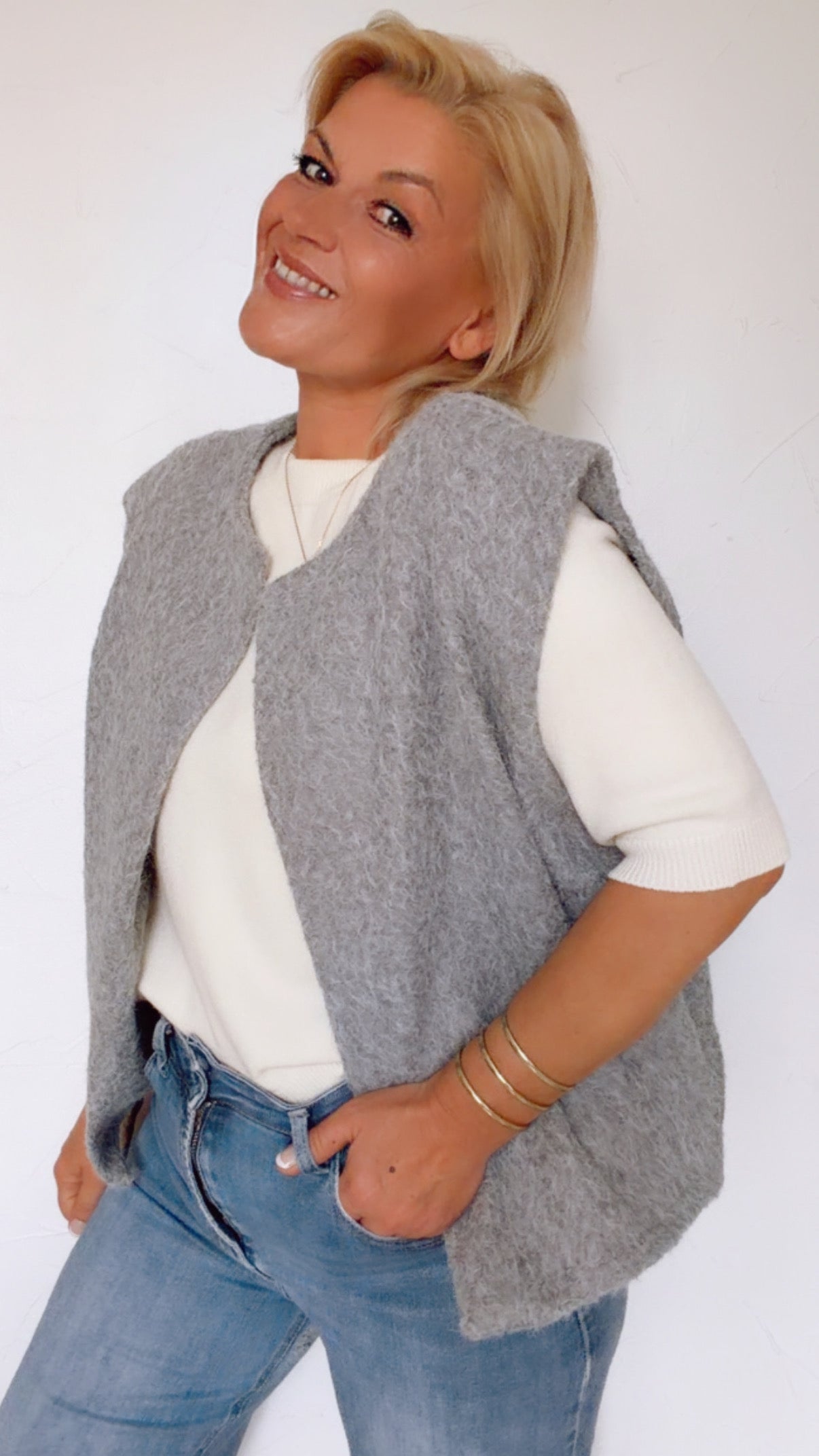 Veste JEANNE gris clair