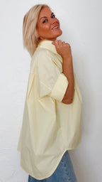 Chemisier MIRANDA jaune beurre 100% Coton