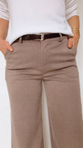 Pantalon large MAXINE marron