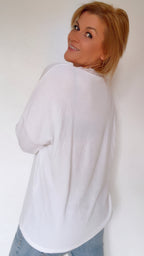 Haut LIVIA blanc en nid d'abeille