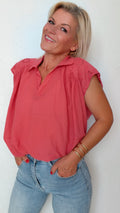 Blouse NOÉLIE framboise 100% Coton