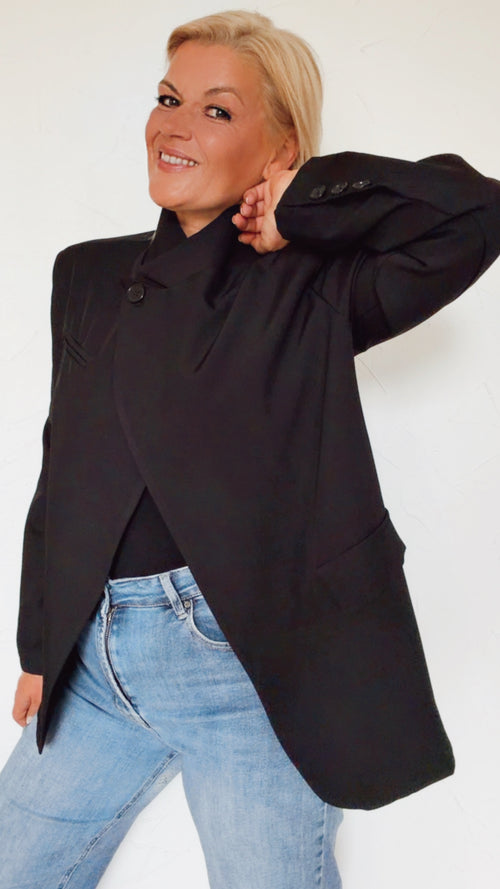 Blazer IVY asymétrique noir
