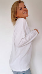 Haut LIVIA blanc en nid d'abeille