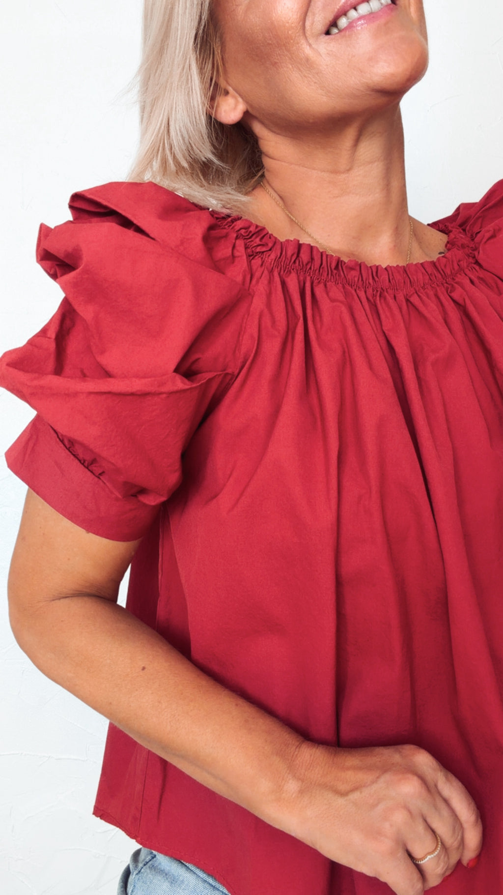 Blouse SIENNA framboise 100% Coton