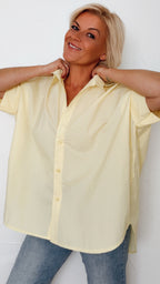 Chemisier MIRANDA jaune beurre 100% Coton