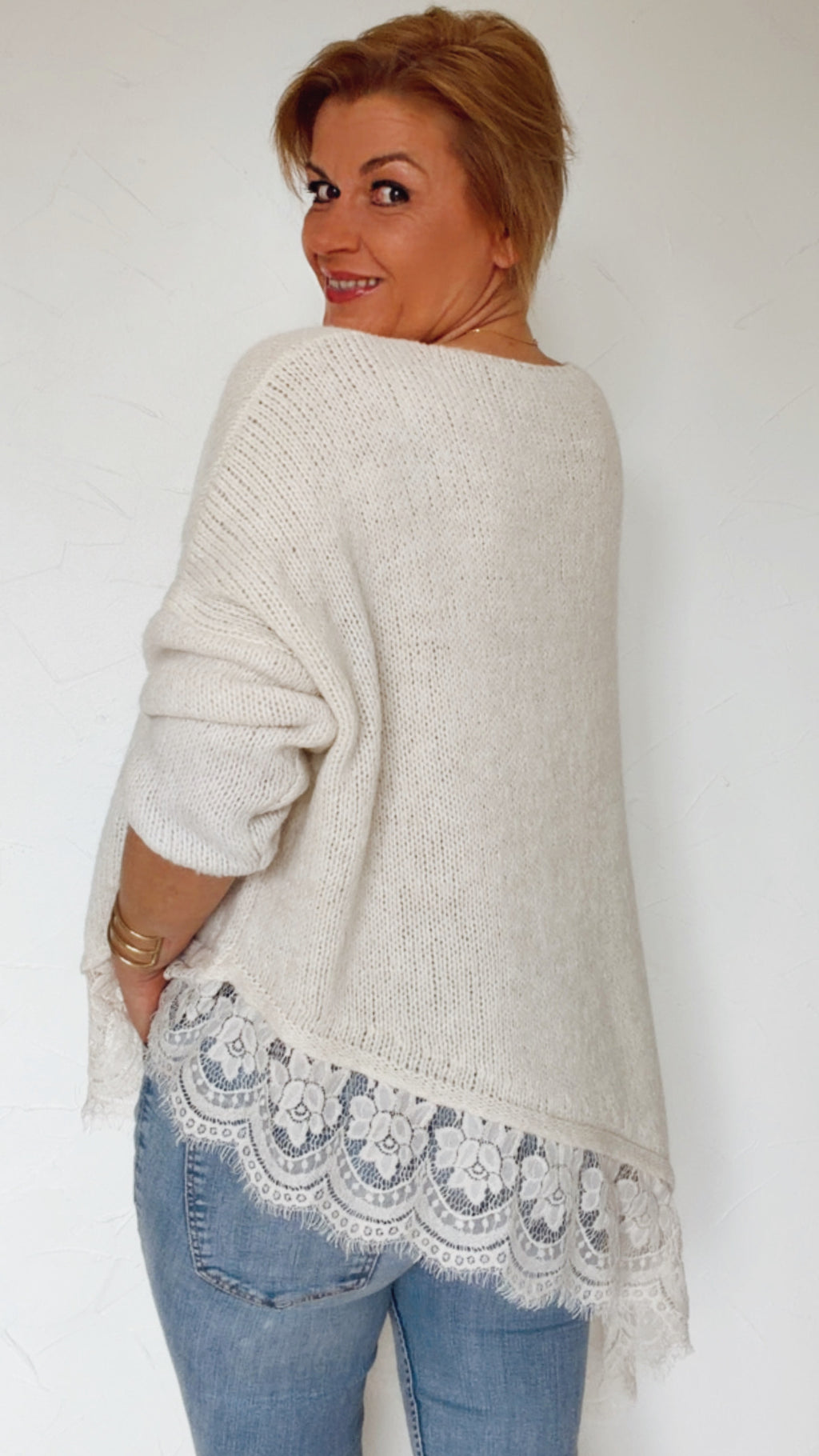 Pull GWEN oversize écru