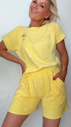T Shirt LOÏS en éponge jaune soleil 100% Coton