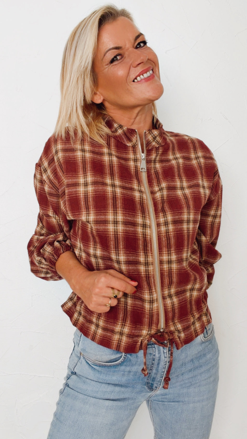 Veste Bomber MARTY en tartan
