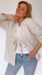 Gilet ajouré MORGAN sable