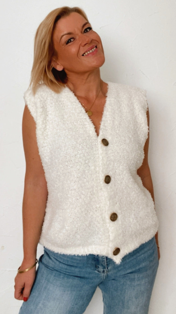 Gilet OSCAR sans manches en Mohair