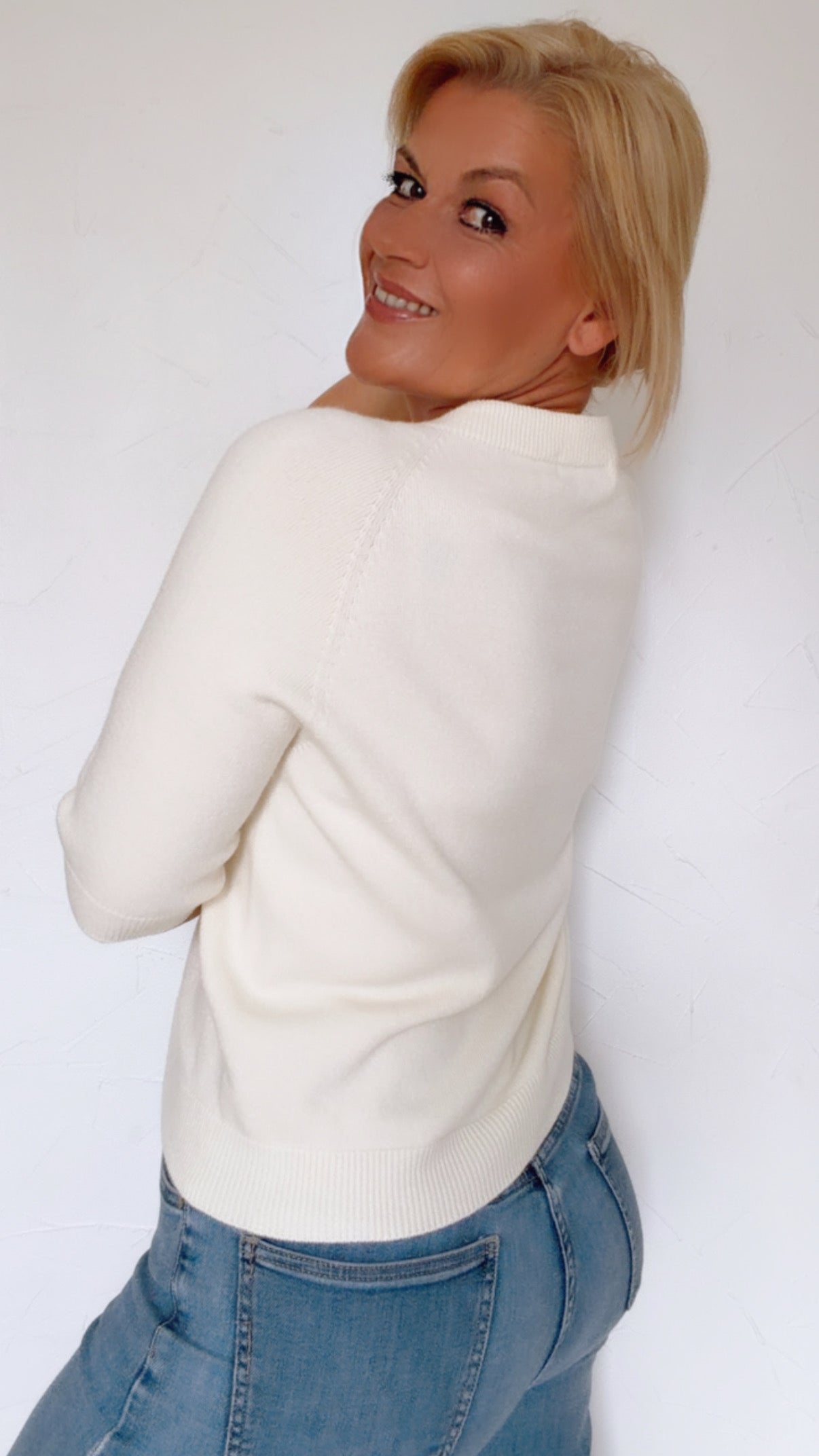 Pull ERIN manches courtes écru