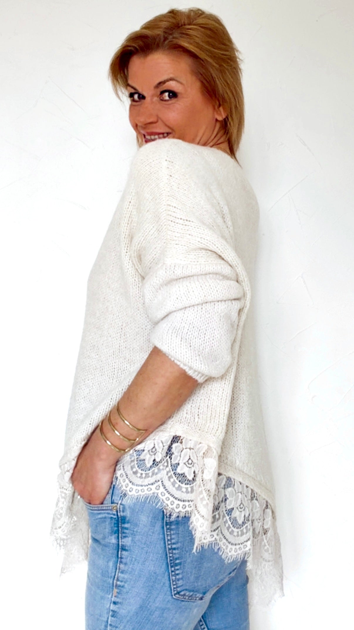 Pull GWEN oversize écru