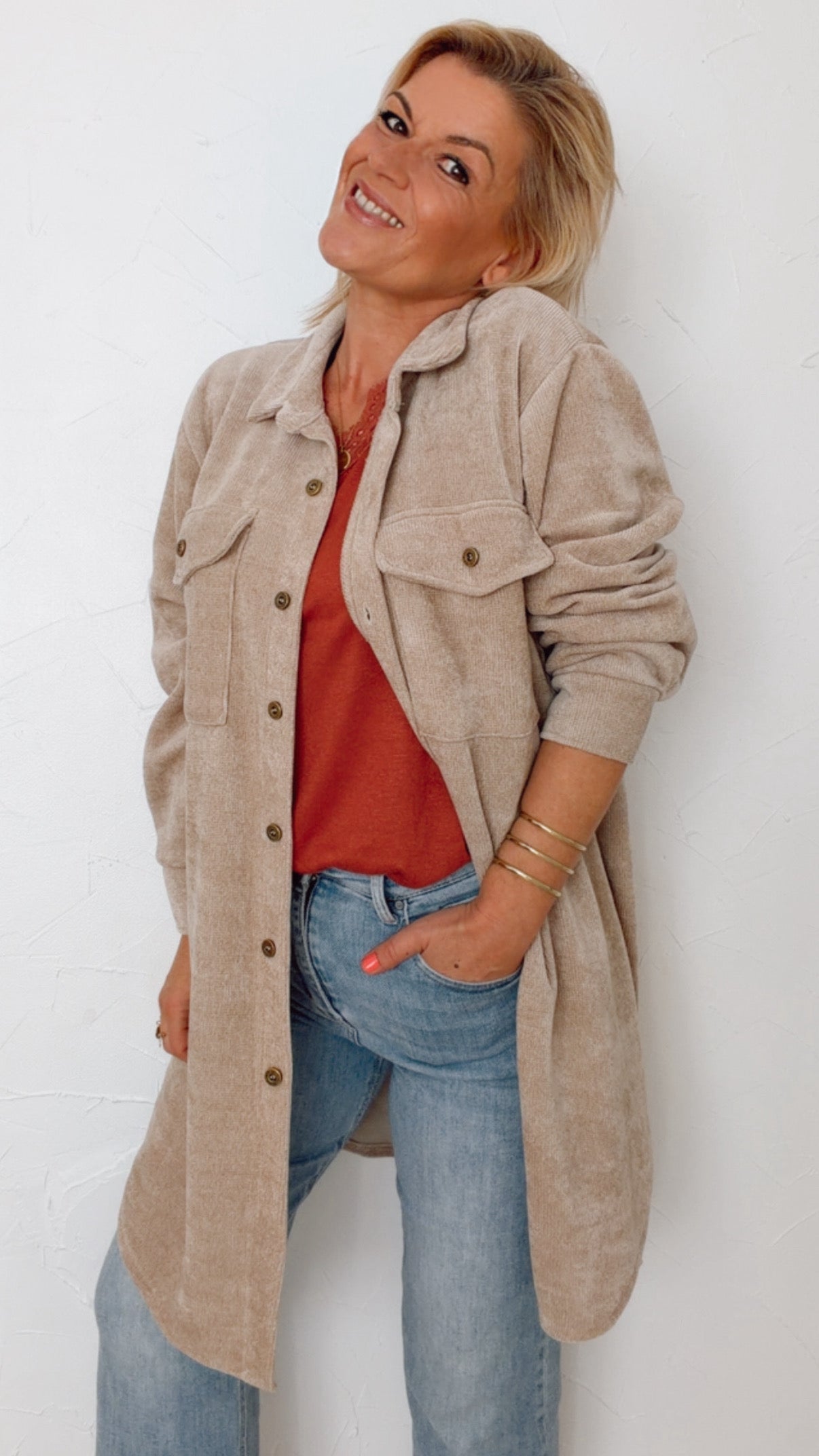 T Shirt GIULIA terracotta & dentelle