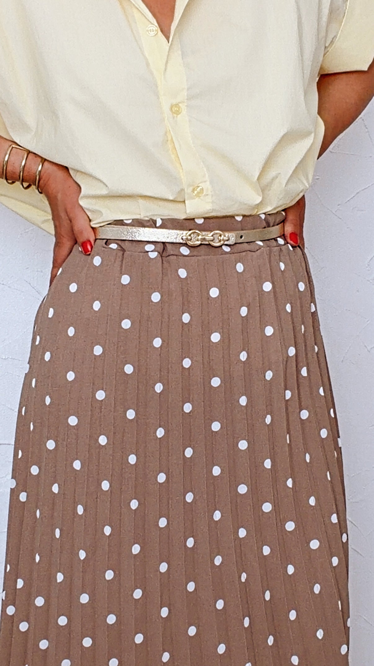 Ceinture ZOÉ en cuir italien doré