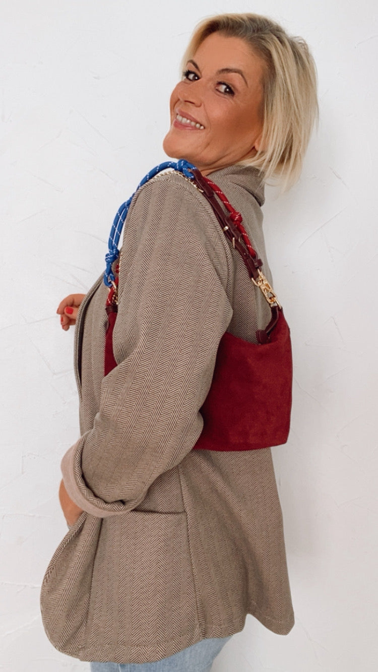 Sac EVE bordeaux en suédine