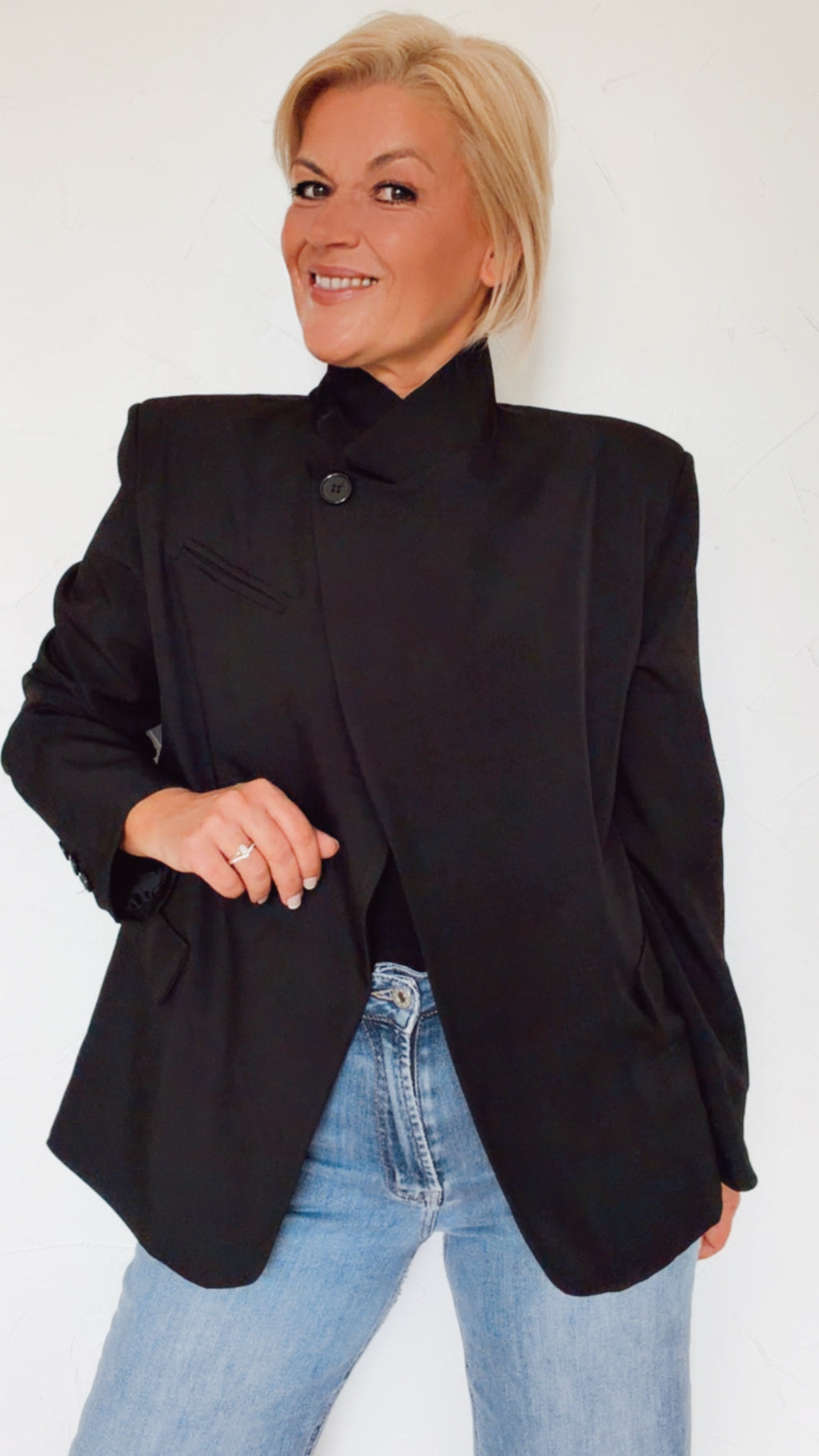 Blazer IVY asymétrique noir