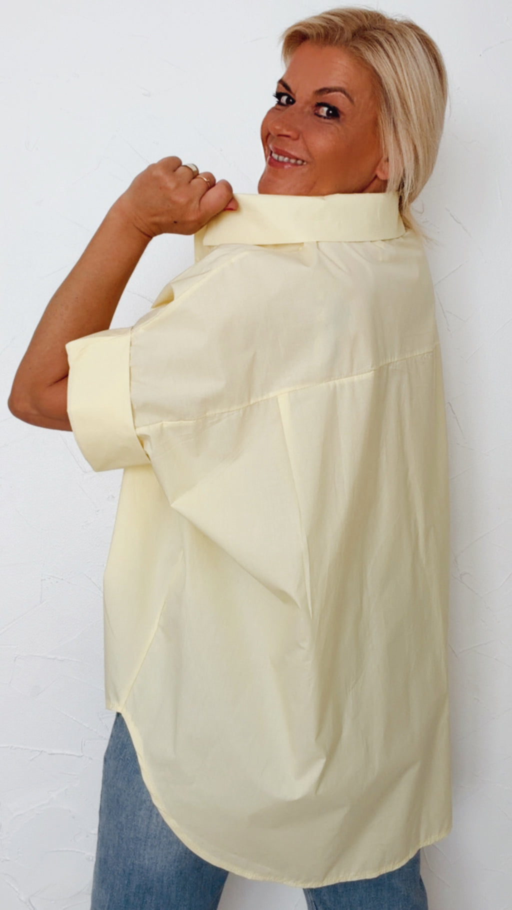 Chemisier MIRANDA jaune beurre 100% Coton