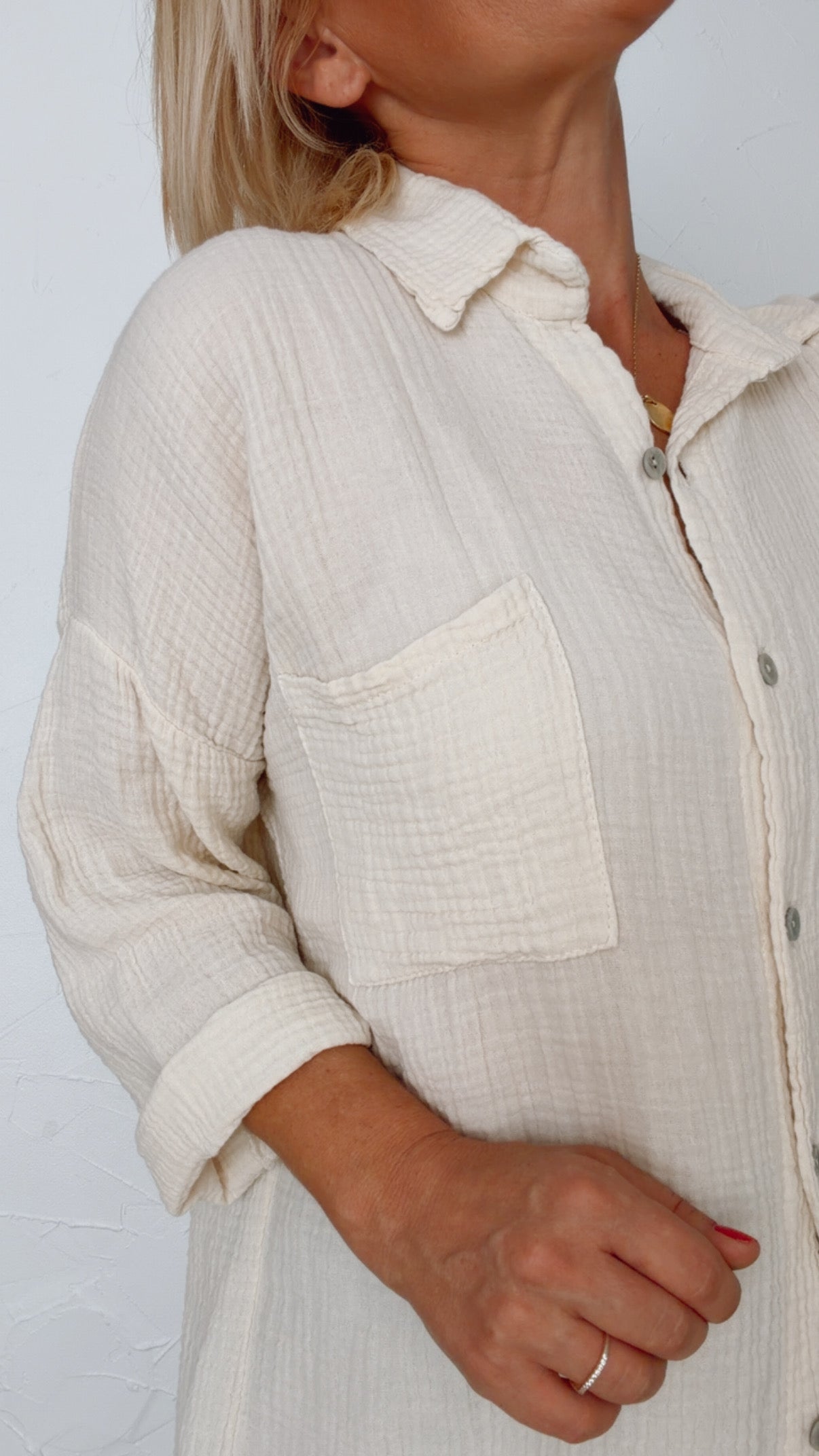 Chemise écrue VICTORIA 100% Gaze de coton