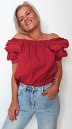 Blouse SIENNA framboise 100% Coton