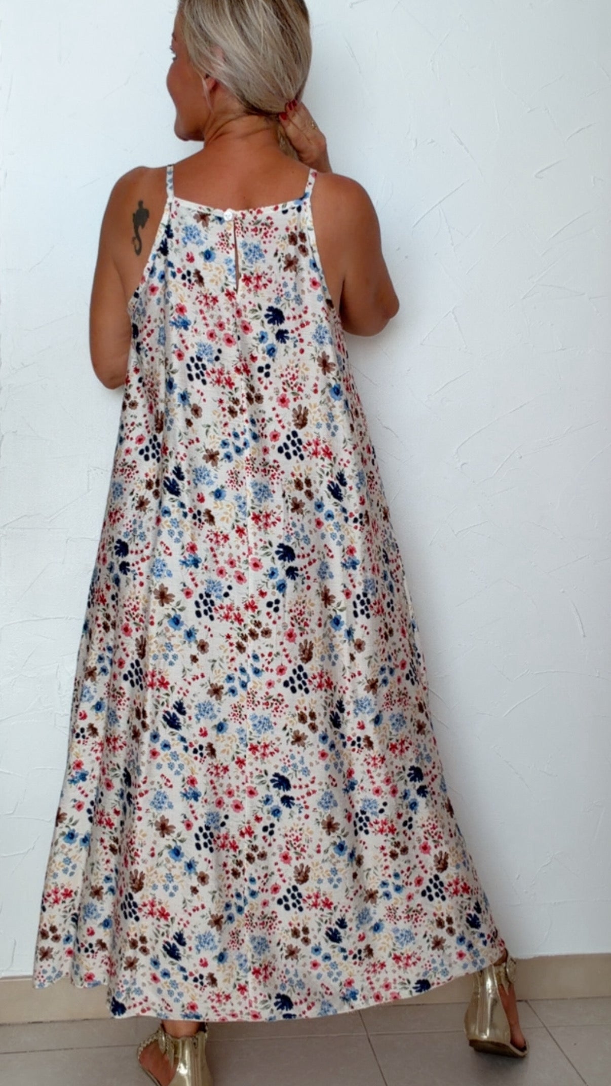Robe longue DAPHNÉ imprimée