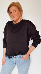 Sweat PAULA noir & dentelle