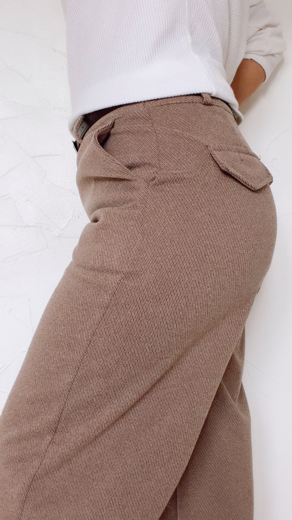 Pantalon large MAXINE marron