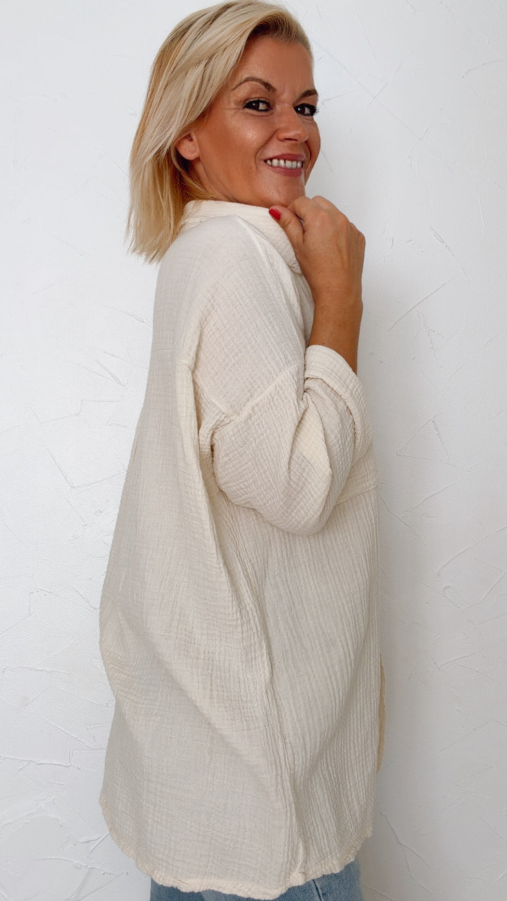 Chemise écrue VICTORIA 100% Gaze de coton