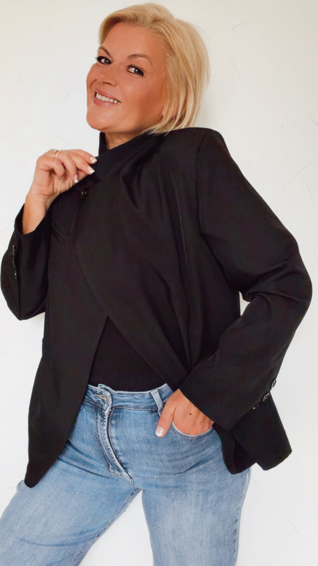 Blazer IVY asymétrique noir