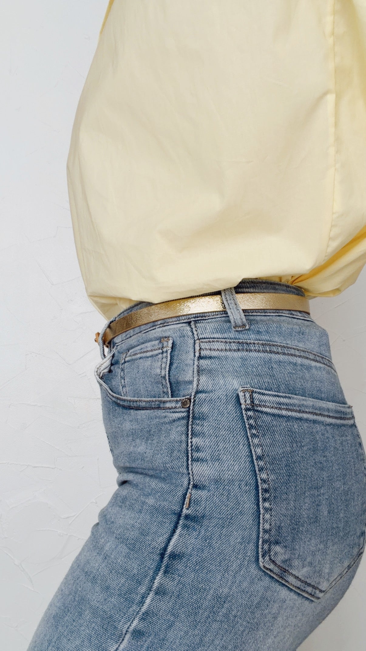 Ceinture ZOÉ en cuir italien doré