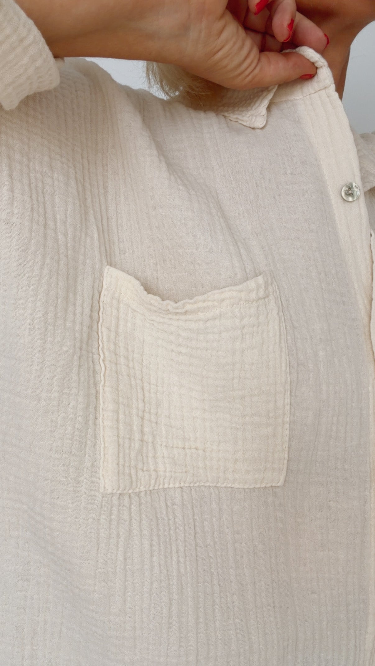 Chemise écrue VICTORIA 100% Gaze de coton
