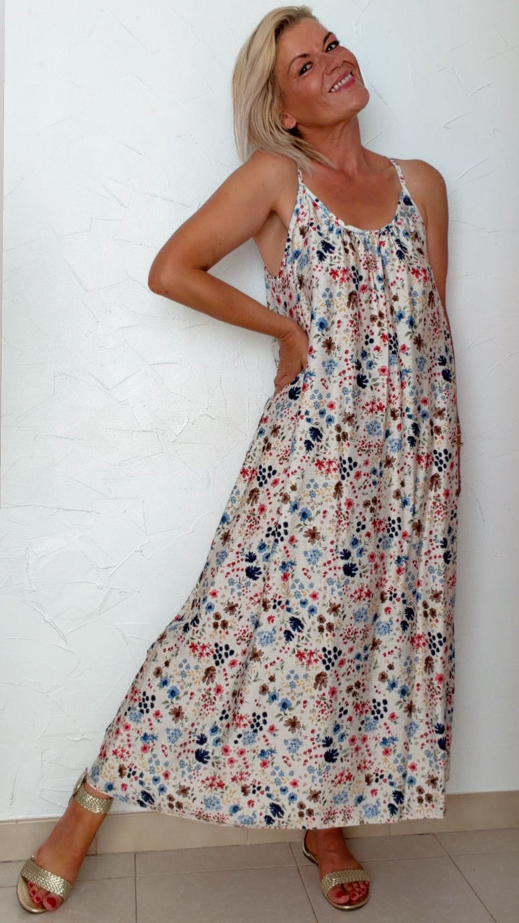 Robe longue DAPHNÉ imprimée