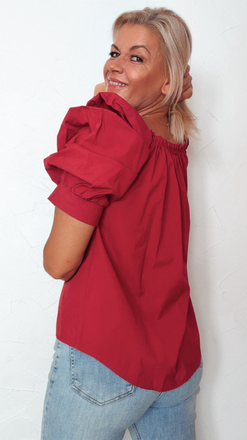 Blouse SIENNA framboise 100% Coton