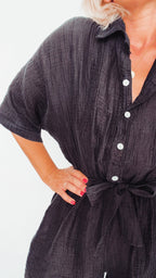 CombiShort ELLA noire 100% Tencel