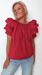 Blouse SIENNA framboise 100% Coton