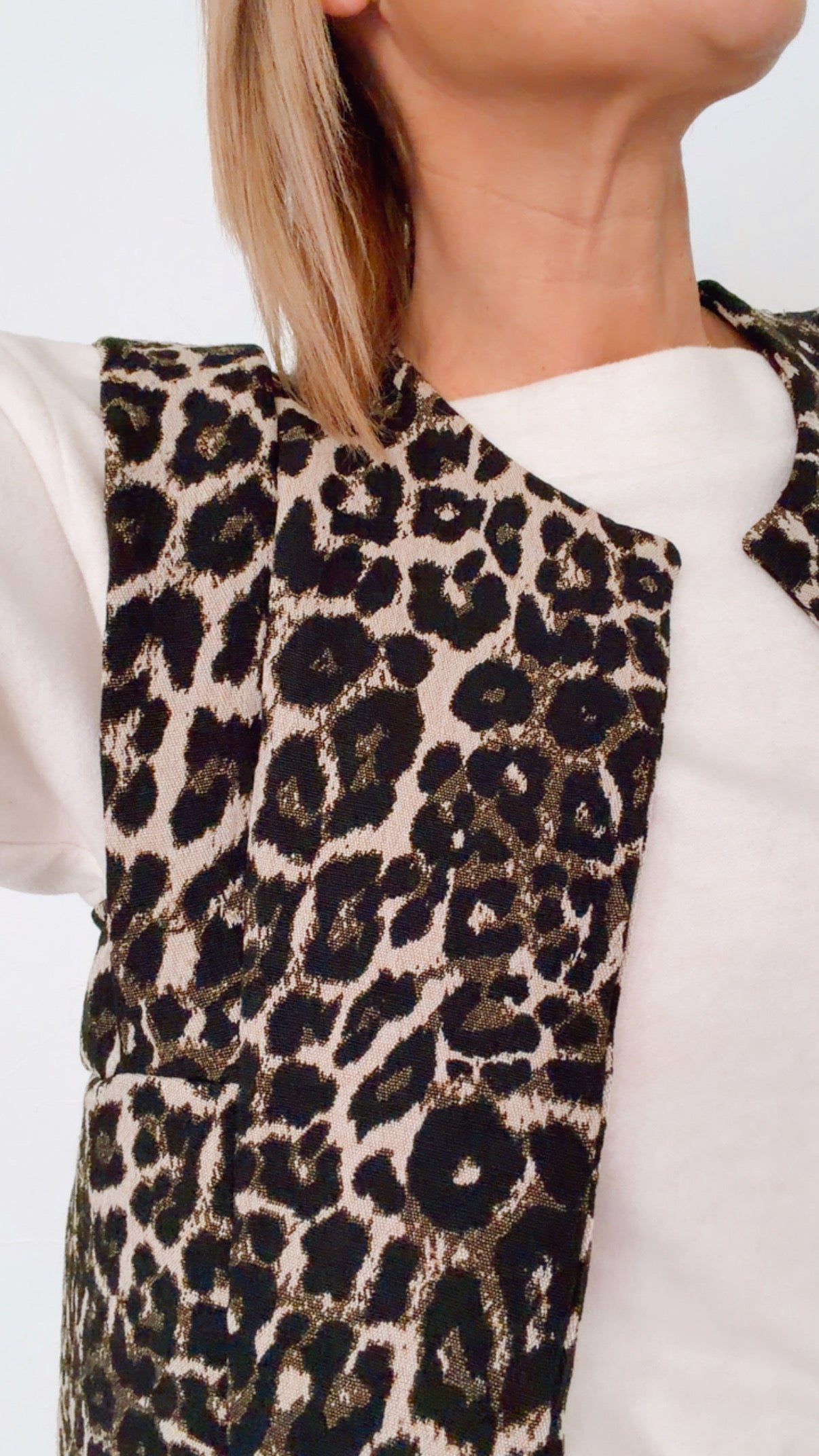 Veste sans manche ROXY imprimée léopard en Coton