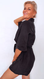 CombiShort ELLA noire 100% Tencel