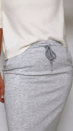 Jupe ANA en molleton gris chiné