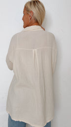 Chemise écrue VICTORIA 100% Gaze de coton