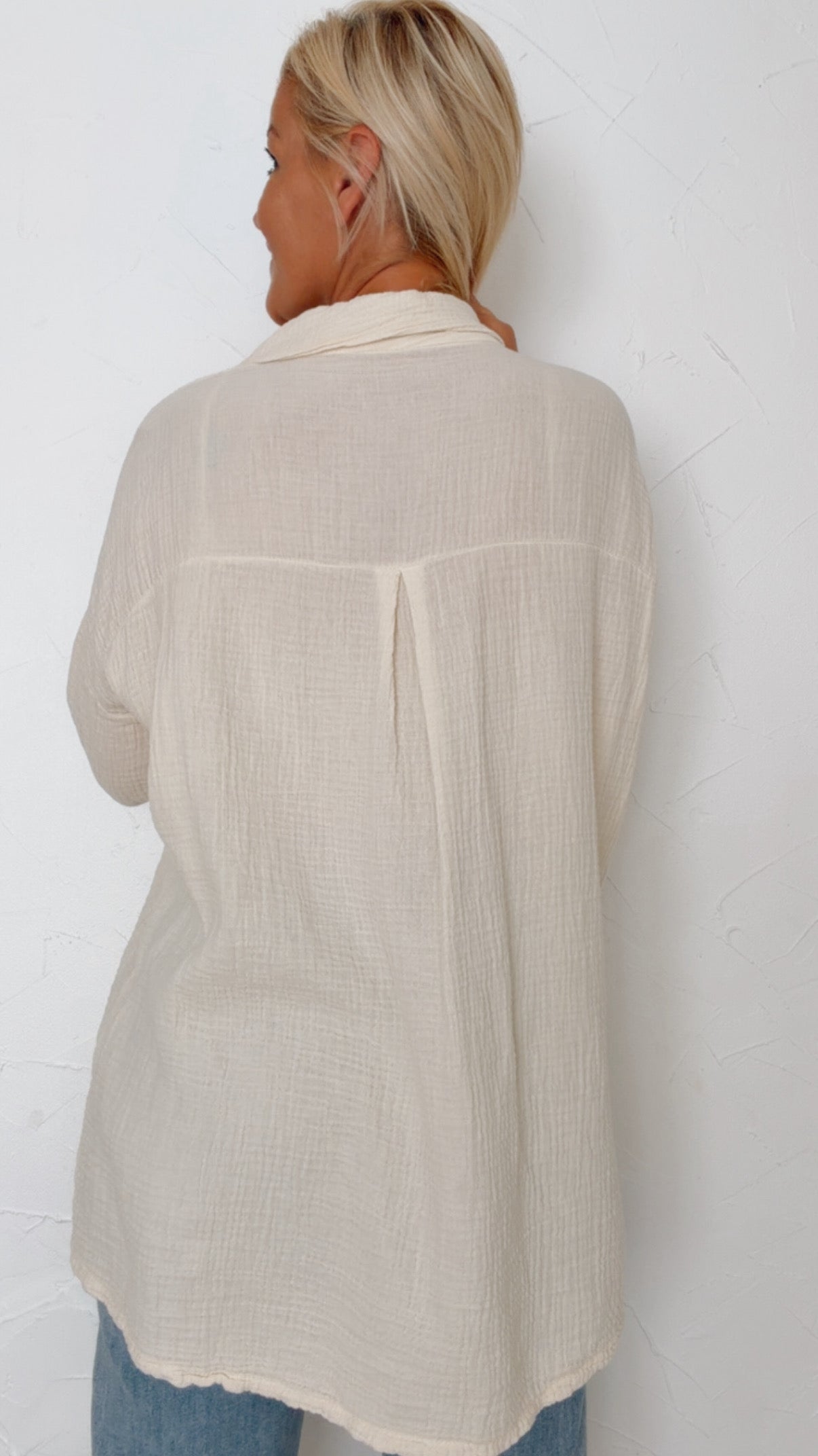 Chemise écrue VICTORIA 100% Gaze de coton